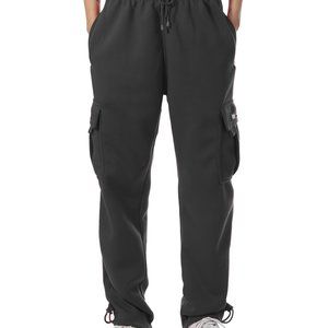 Men's Fleece Cargo Sweatpants Heavyweight Charcoal